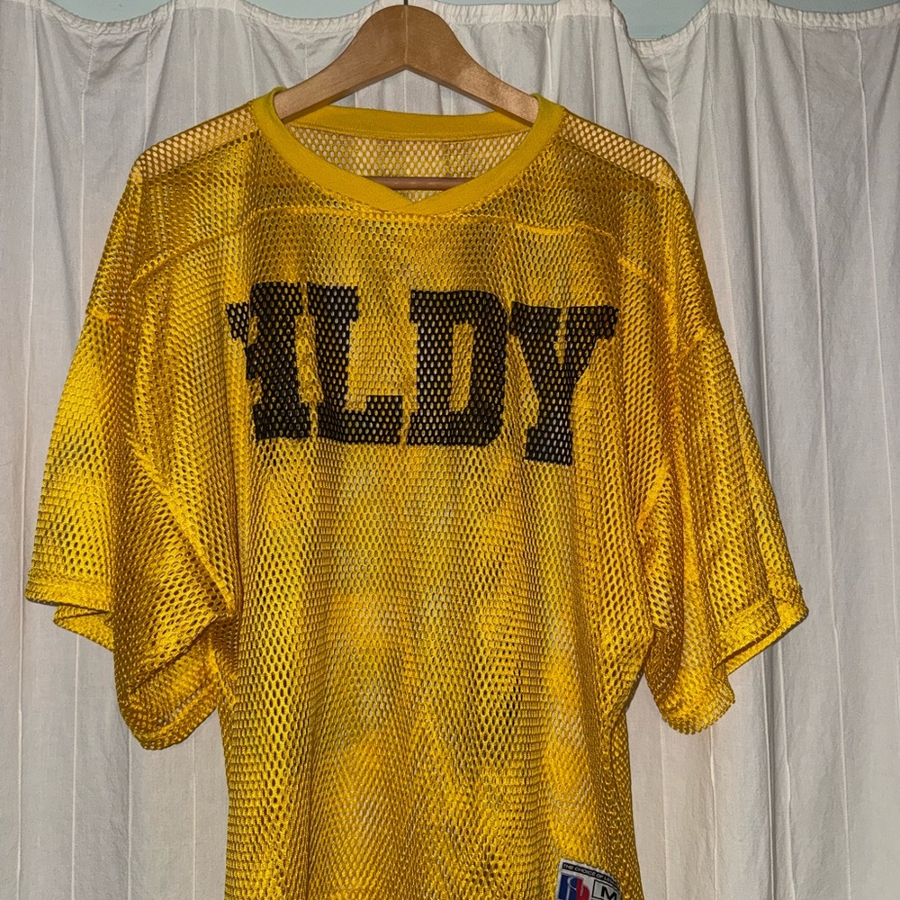 Holiday Brand HLDY Yellow Mesh Lettered Sports Jersey